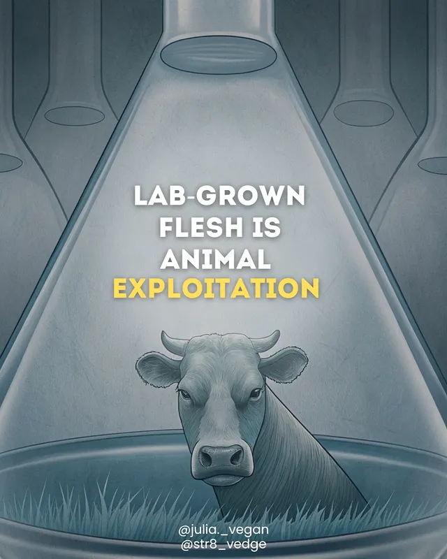 Lab grown flesh is animal exploitation
